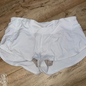 Lululemon Speed Up Shorts 2.5 Inch White